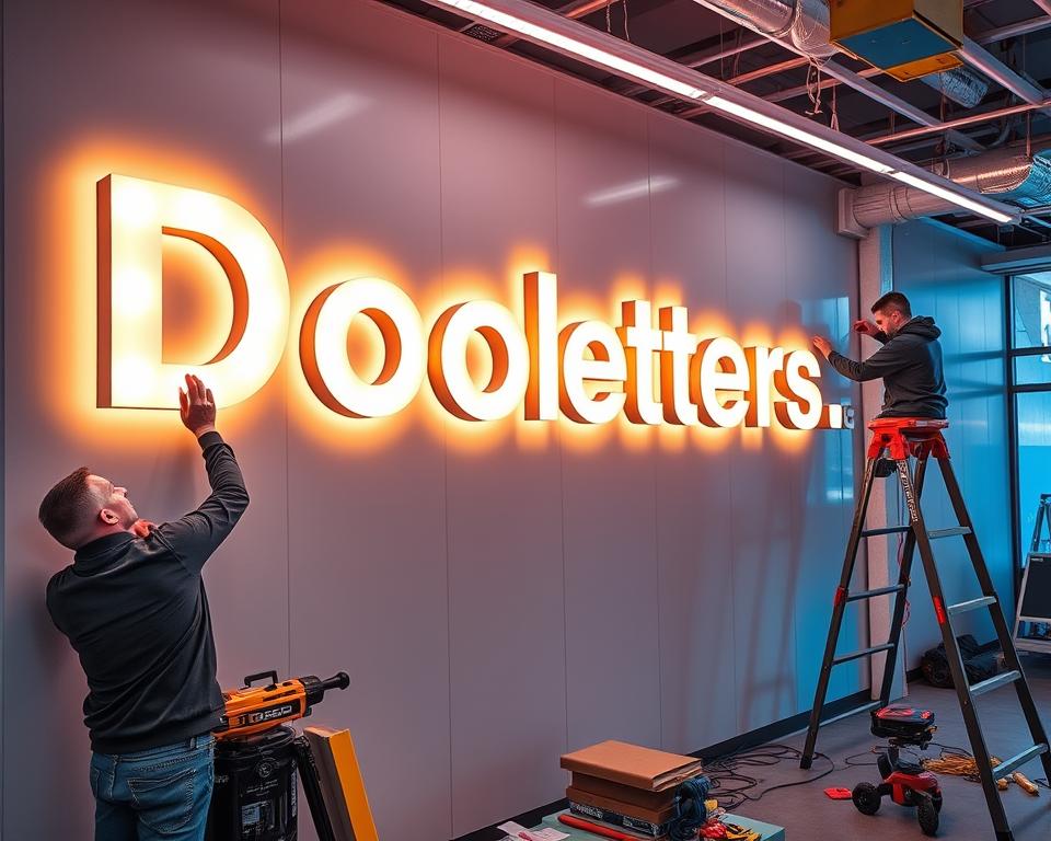 Boxletters installatie