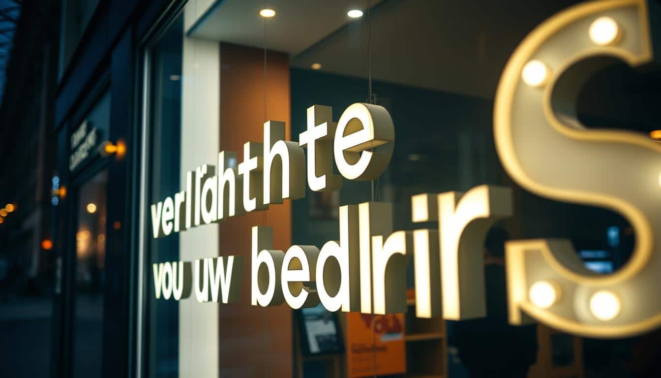 Verlichte letters voor uw bedrijf