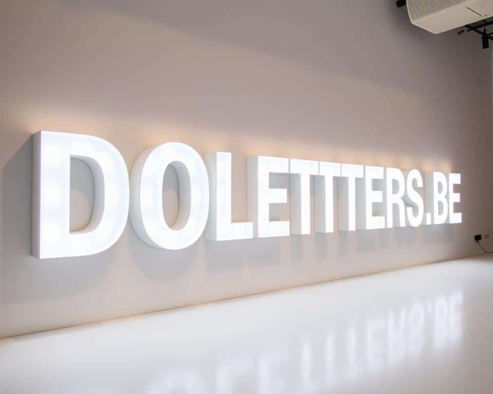 A well-lit, three-dimensional display of luminous LED letters from the renowned brand DOOSLETTERS.BE, showcasing the advantages of their affordable, wholesale-priced, custom-produced illuminated letters. The letters stand out against a clean, minimal background, with soft, diffused lighting casting subtle shadows and highlights, emphasizing their striking 3D form and vivid, energy-efficient illumination. The overall scene conveys a sense of quality, innovation, and the cost-effective benefits of DOOSLETTERS.BE's specialized, in-house manufacturing capabilities for the best-priced, high-quality 3D LED signage in Belgium and the Netherlands.